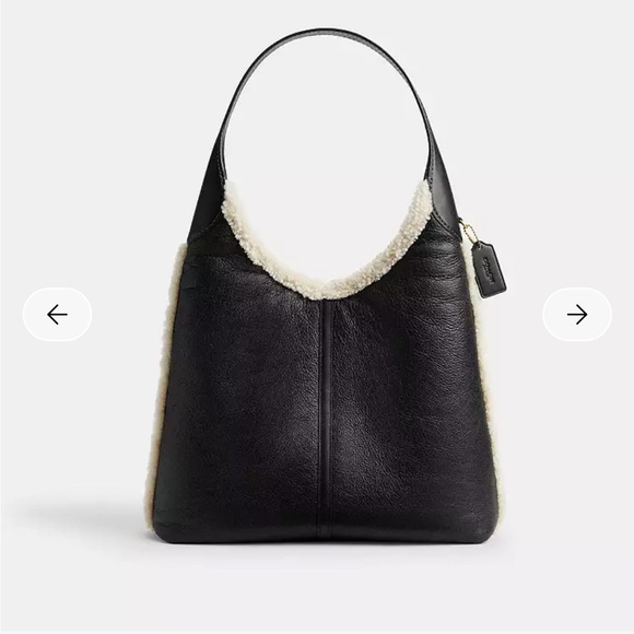 Coach Handbags - Coach Brooklyn Shoulder Bag 39 New Black/Shearling